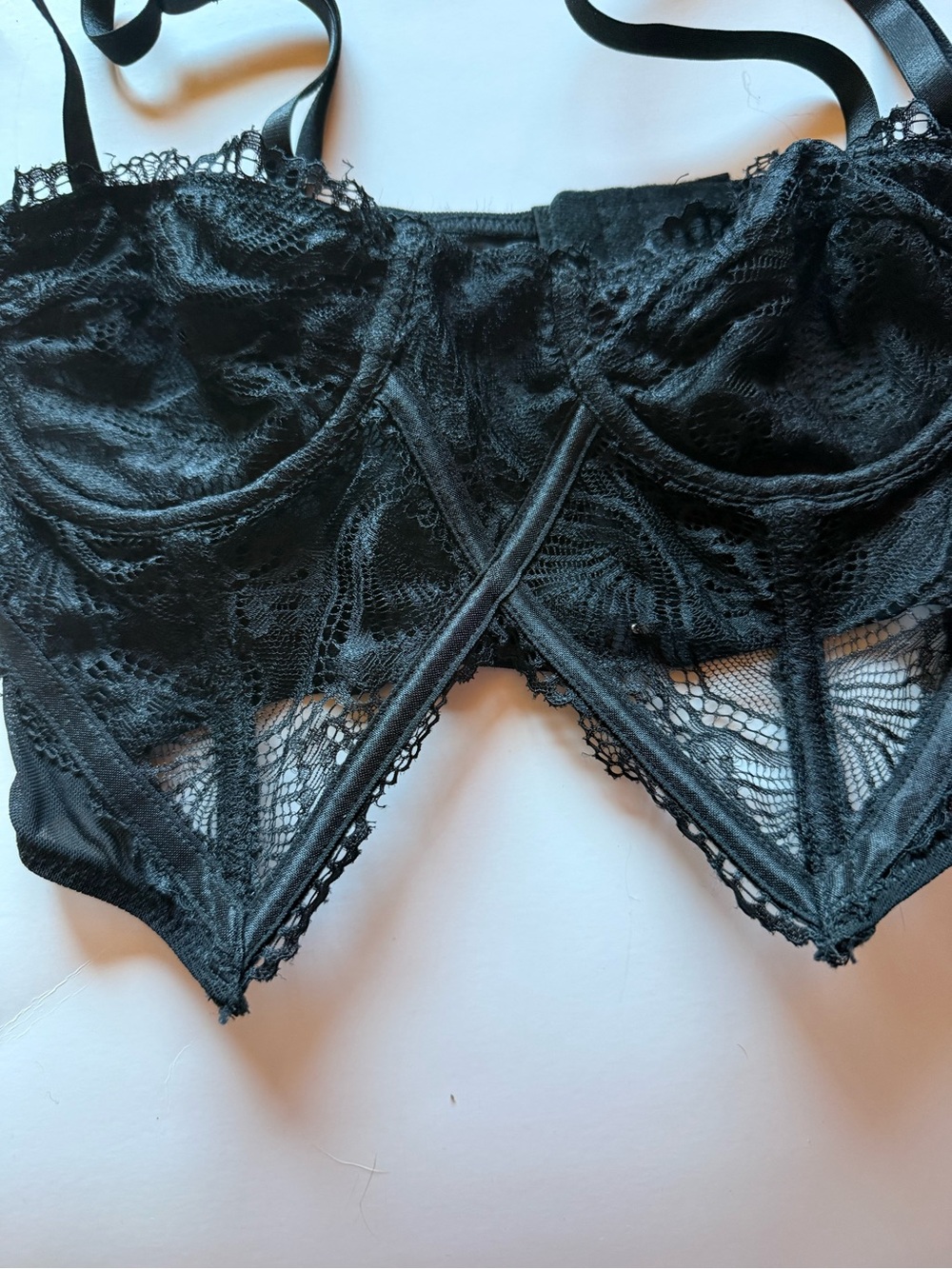 Tic Toc LA Black Lace Corset Bustier Top Small - Picture 2 of 10